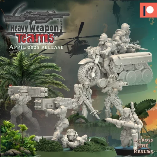 Across the realms april 2025 release preview heavy weapon teams