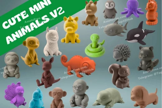Cute mini animals edition 2 model files