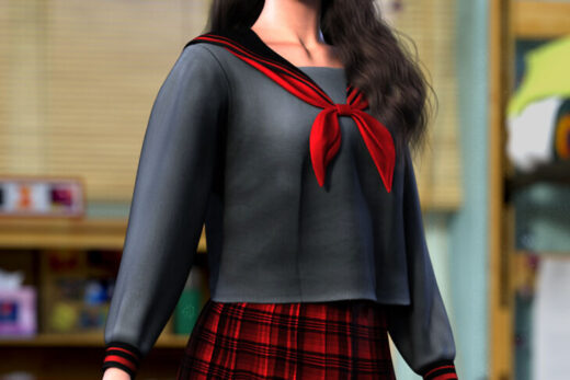 Dforce school fun outfit texture add on