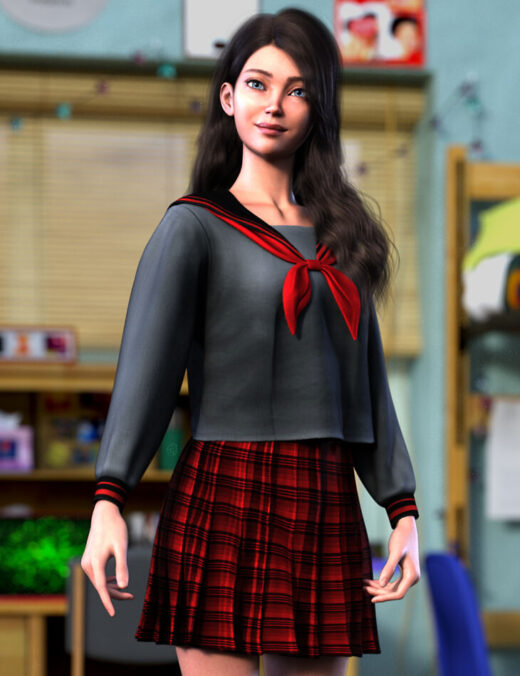 Dforce school fun outfit texture add on