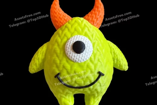 Knitted monster multi colour