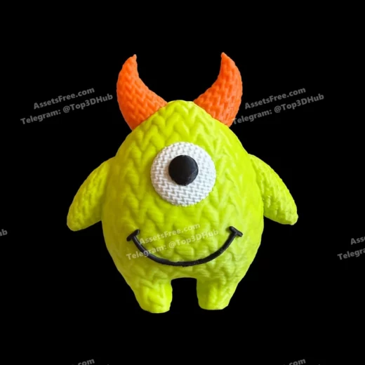 Knitted monster multi colour