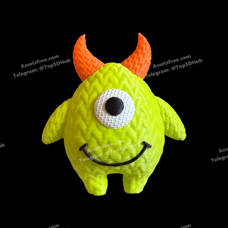Knitted monster multi colour