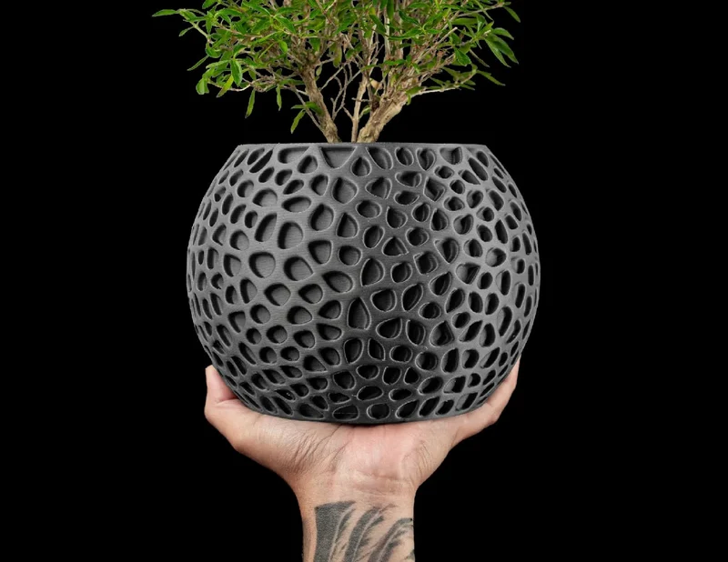 Pulp planter pot by modern machine model files