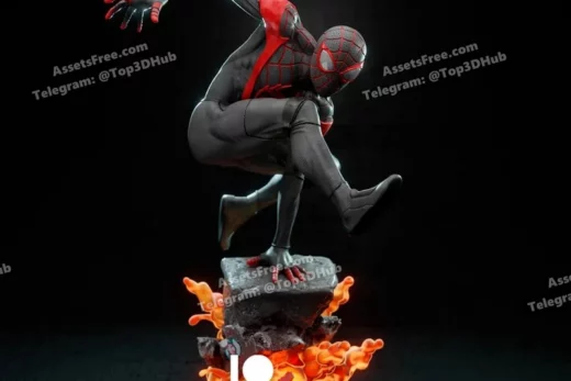 Spiederman miles morales marvel two version figure model files
