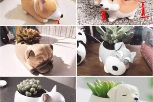 Dog Shaped Flower Pots