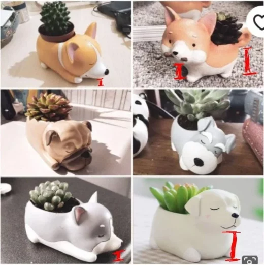 Dog Shaped Flower Pots