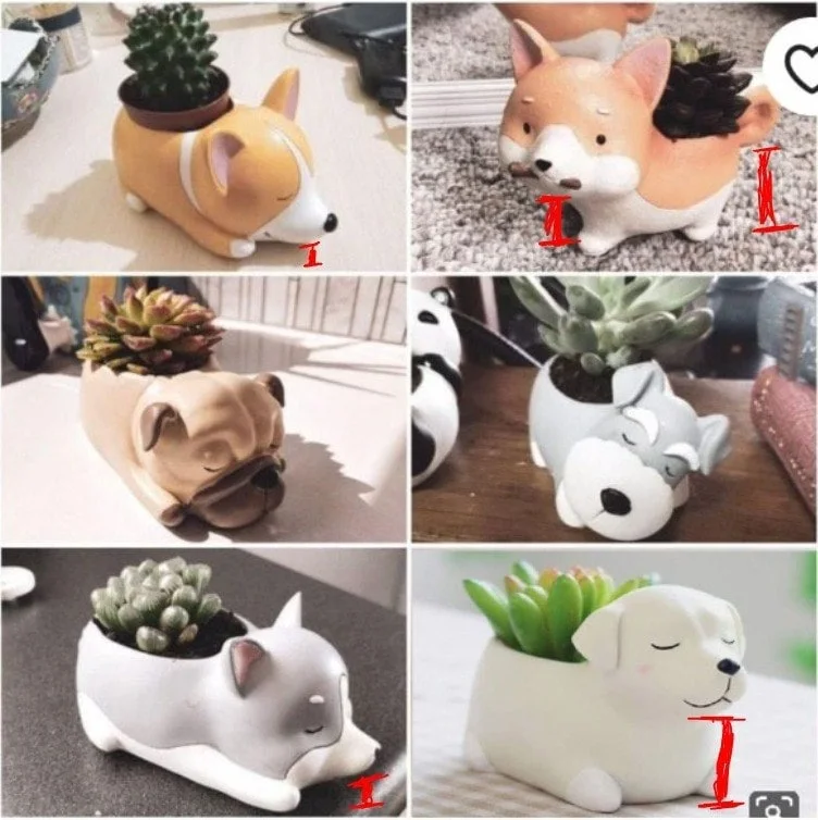 Dog Shaped Flower Pots