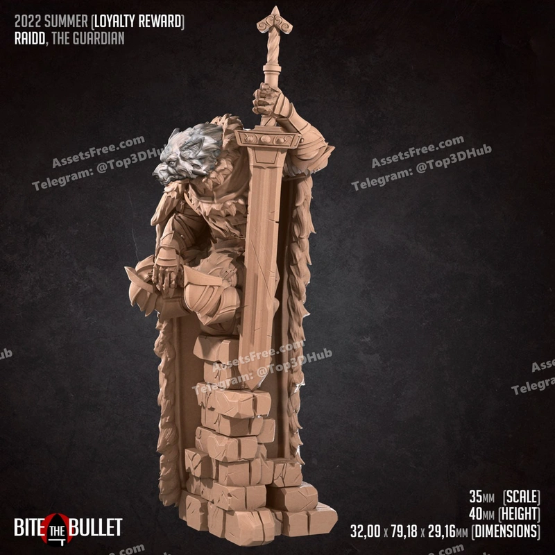 10_Raidd, the Guardian – STL 3D Print Model | AssetsFree.com 10 Raidd, the Guardian