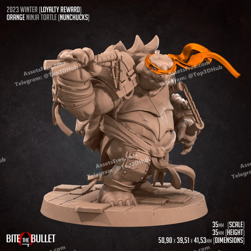 15_Ninja Tortles – STL 3D Print Model | AssetsFree.com 15 Ninja Tortles