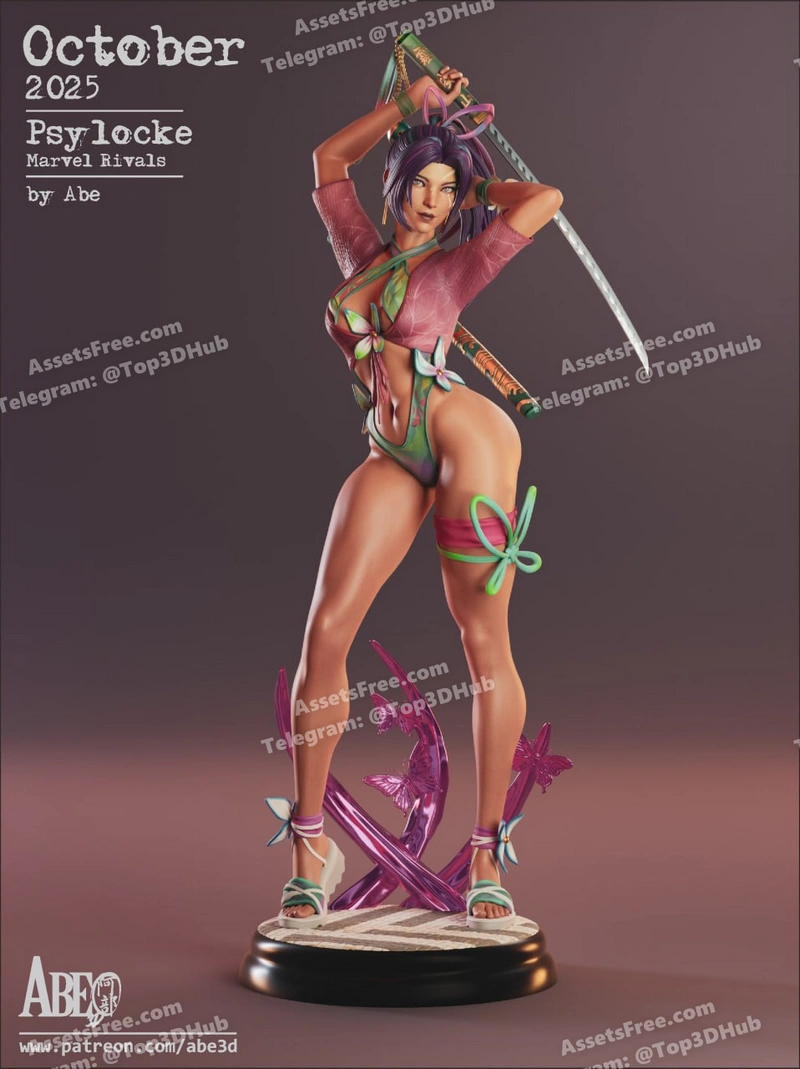 1 4 Psylocke Breezy Butterfly Abe3D