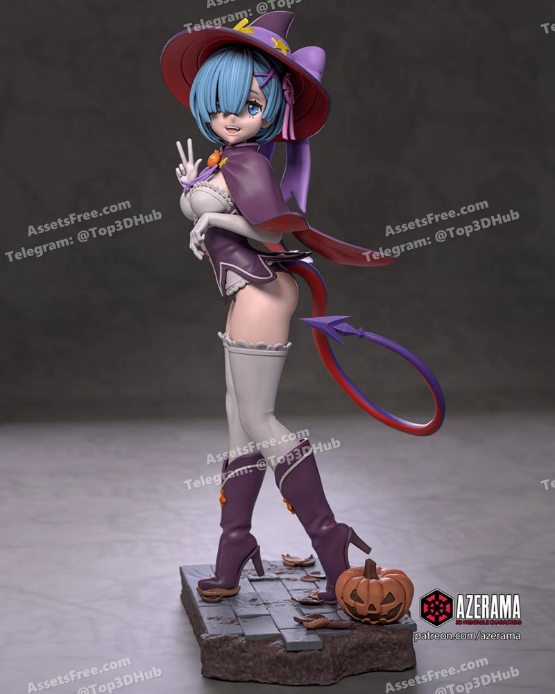 Azerama – Re Zero – Rem – STL 3D Print Model | AssetsFree.com Azerama Re Zero Rem