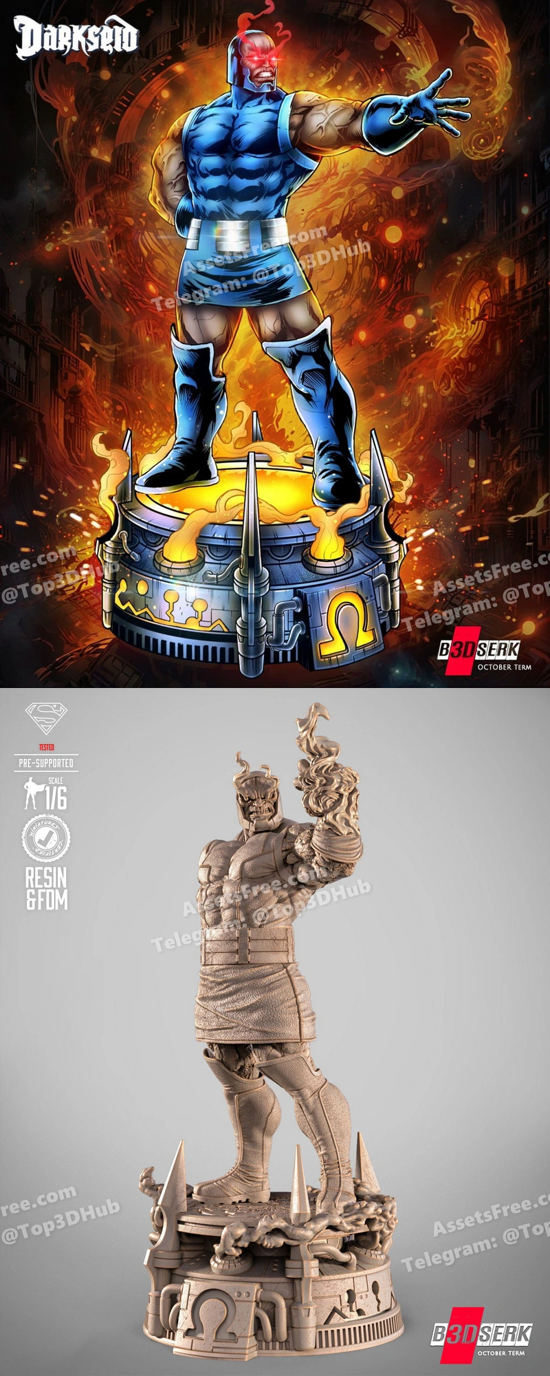 B3dserk darkseid sculpture
