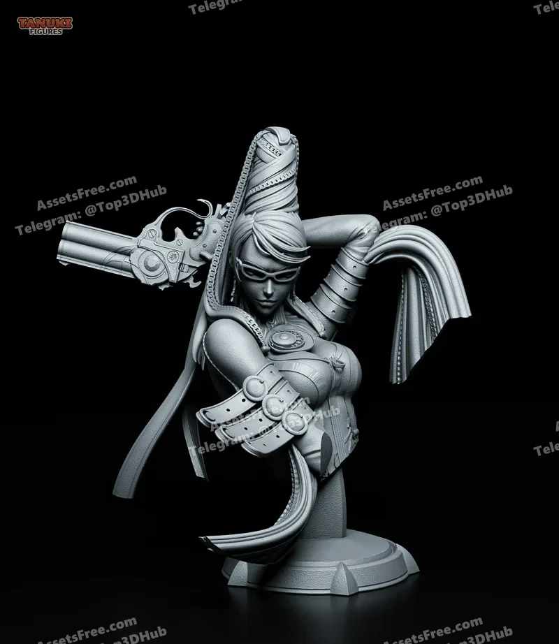 Bayonetta – Bust – STL 3D Print Model | AssetsFree.com Bayonetta Bust
