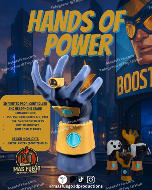 Booster gold hands of power mas fuego 3d productions oct 2025