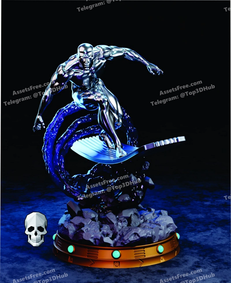 BrunoArt3D Silver Surfer – STL 3D Print Model | AssetsFree.com BrunoArt3D Silver Surfer
