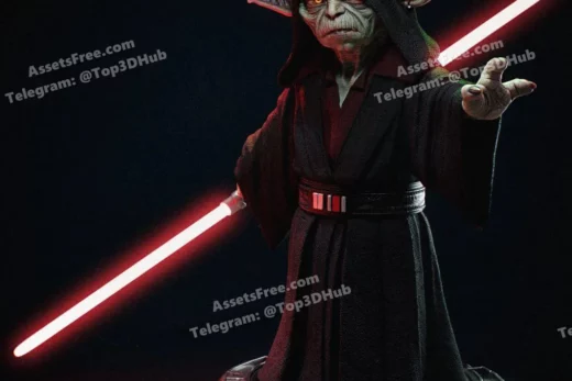 CA3D Dark yoda