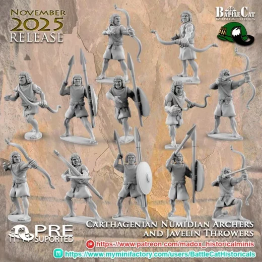 Carthagenian Numidian Archers and Javelin Throwers