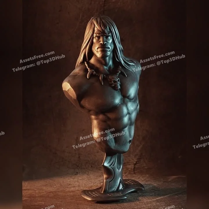 Conan the Barbarian bust – STL 3D Print Model | AssetsFree.com Conan the Barbarian bust