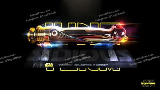 Darth Sidious Ligthsabers Star Wars 3D Modes 30 cm 8 parts