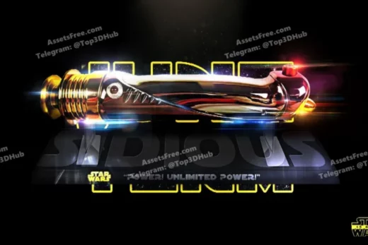 Darth Sidious Ligthsabers Star Wars 3D Modes 30 cm 8 parts