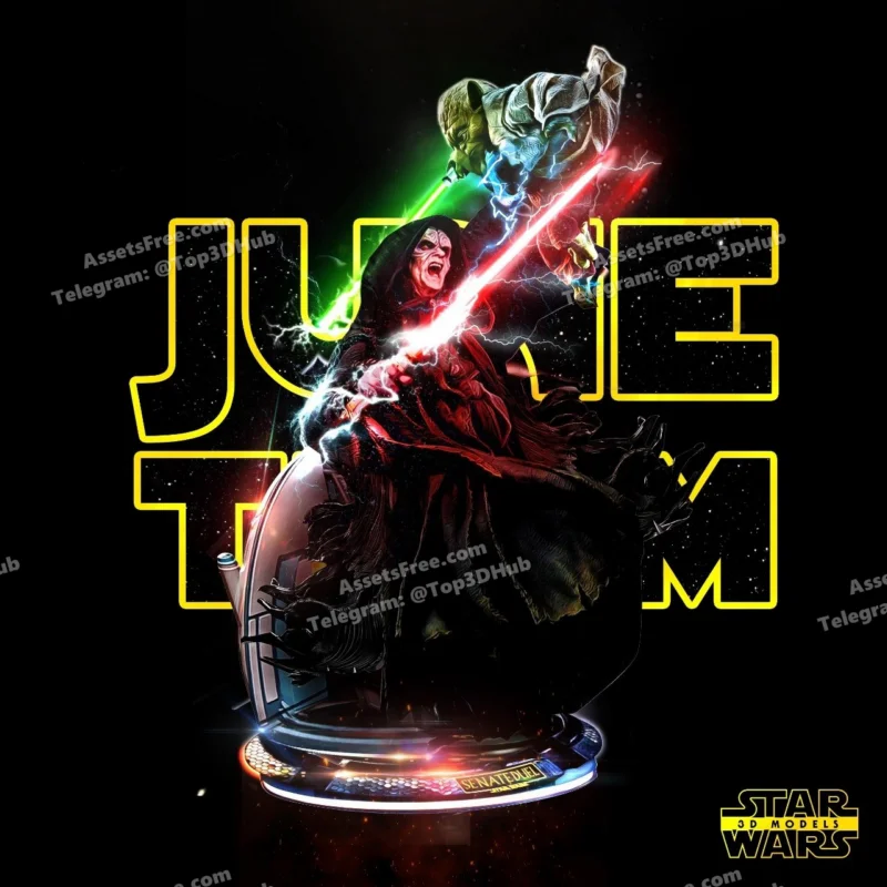 Darth Sidious Vs Yoda Star Wars 3D Modes 32 cm 28 parts