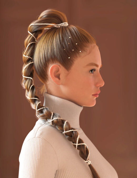 Diamond Spine Braid Hair for Genesis