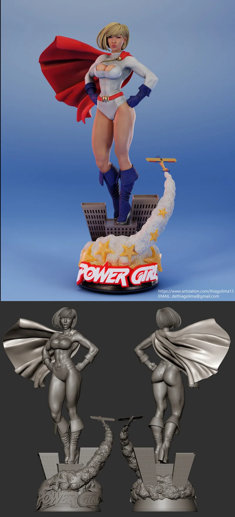 E.S Monster – 2025-11 – Power Girl – STL 3D Print Model | AssetsFree.com E.S Monster 2025 11 Power Girl