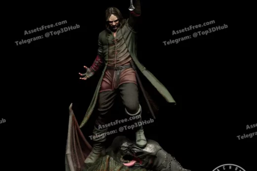 Fan Art Aragorn from LOTR statue
