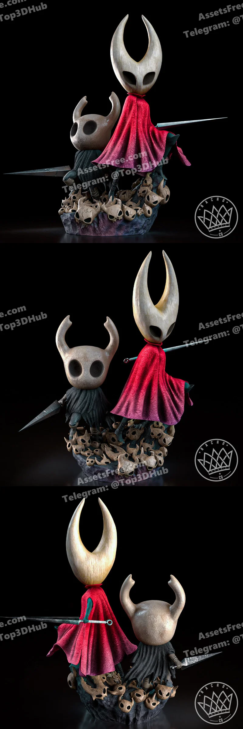 Fan Art The Knight and Hornet from The Hollow Knight and Silksong Diorama