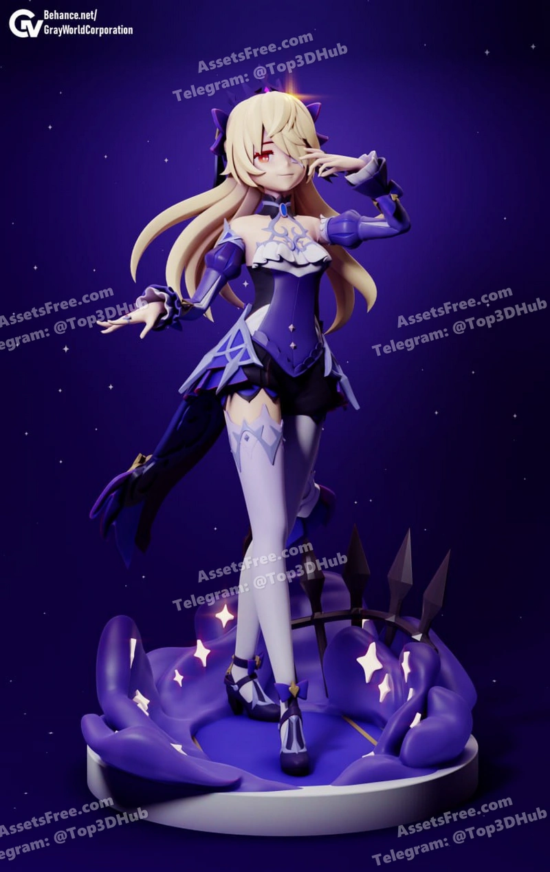 Fischl – STL 3D Print Model | AssetsFree.com Fischl