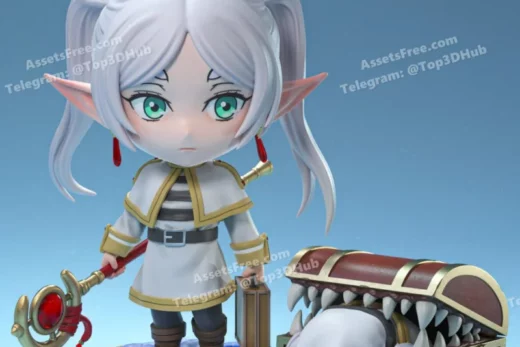 Frieren ChibiI Tanuki Figures