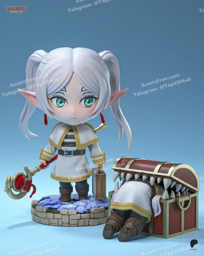 Frieren ChibiI Tanuki Figures