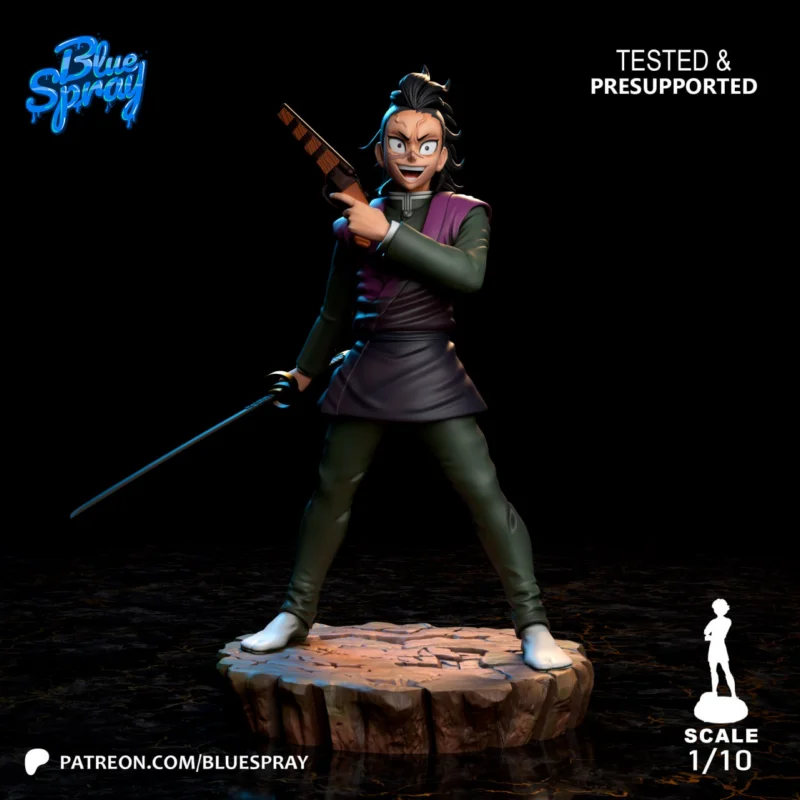 Genya Shinazugawa Presupported – STL 3D Print Model | AssetsFree.com Genya Shinazugawa Presupported