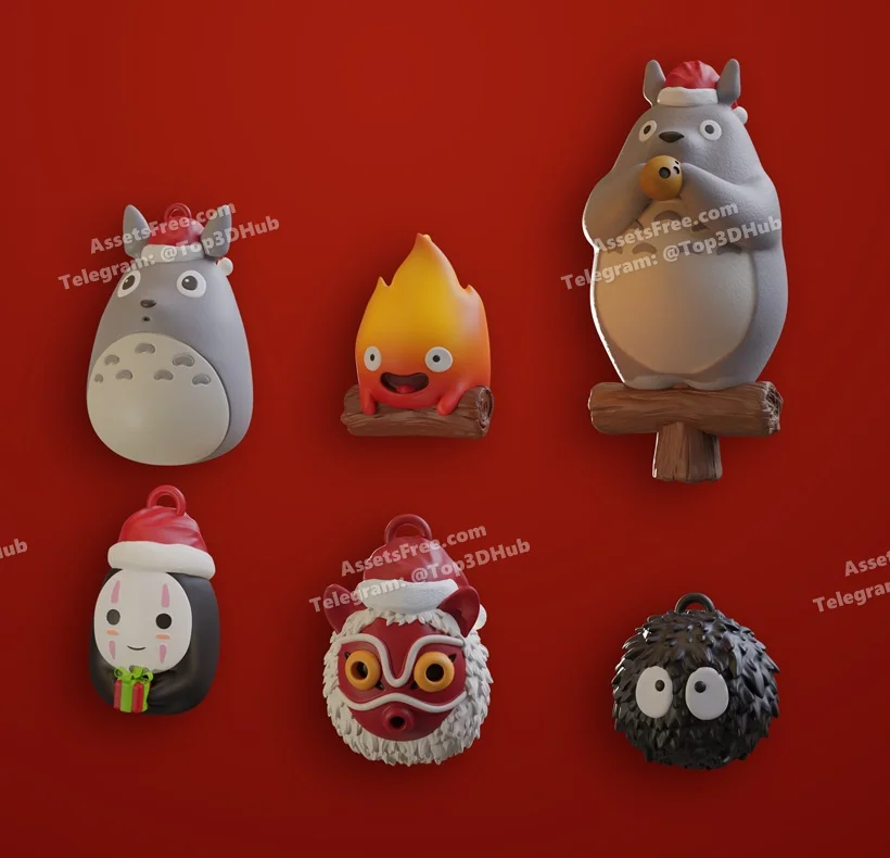 Ghibli Ornaments – STL 3D Print Model | AssetsFree.com Ghibli Ornaments
