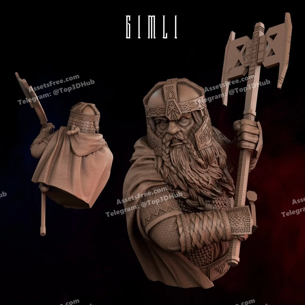 Gimli – STL 3D Print Model | AssetsFree.com Gimli