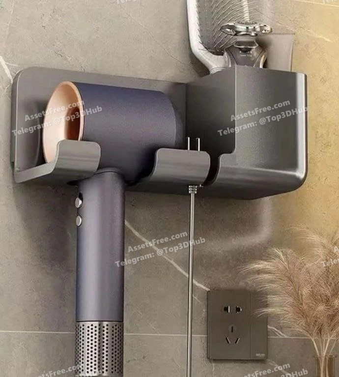 Hair Dryer Holder Bathroom Organizer