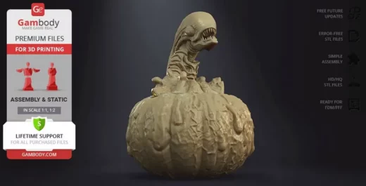 Halloween pumpkin xenomorph alien