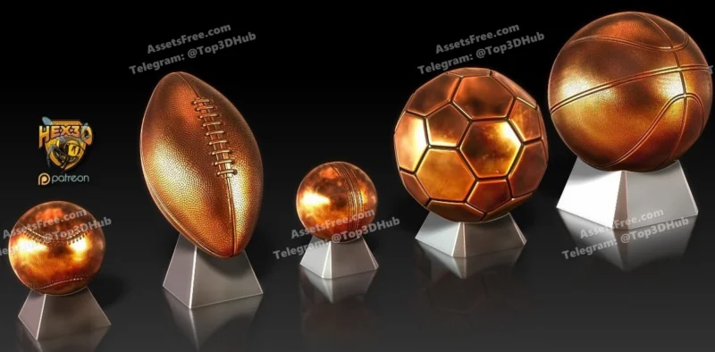 Hex3D_SportsBall_Pack1 – STL 3D Print Model | AssetsFree.com Hex3D SportsBall Pack1
