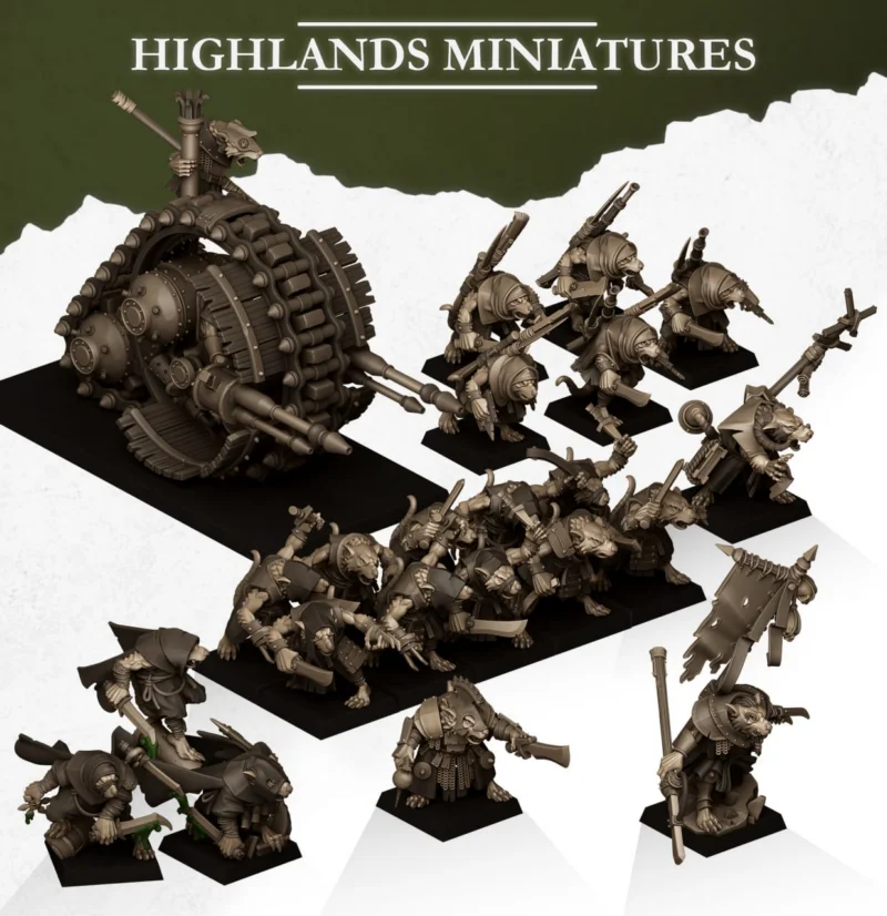 Highlands Miniatures – 2025 June – Vermin Mastery – STL 3D Print Model | AssetsFree.com Highlands Miniatures 2025 June Vermin Mastery