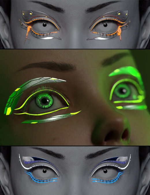 Irregular Sci Fi Eyeshadow Builder for Genesis