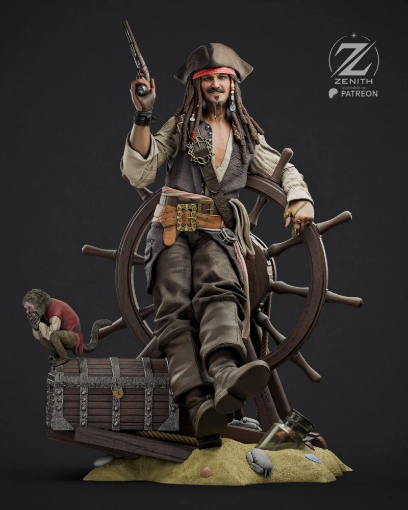 JACK SPARROW – STL 3D Print Model | AssetsFree.com JACK SPARROW