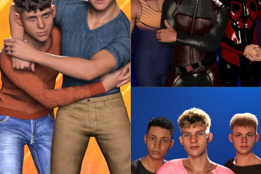 Mm3d young adult bundle for genesis 9 masculine