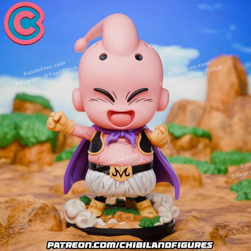 Majin Buu – Chibi Land Figures – STL 3D Print Model | AssetsFree.com Majin Buu Chibi Land Figures