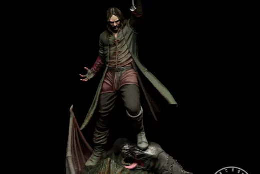 Nacho CG Fan Art Aragorn from LOTR Statue
