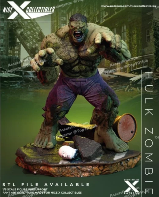 Nice X Collectibles Zombie Hulk