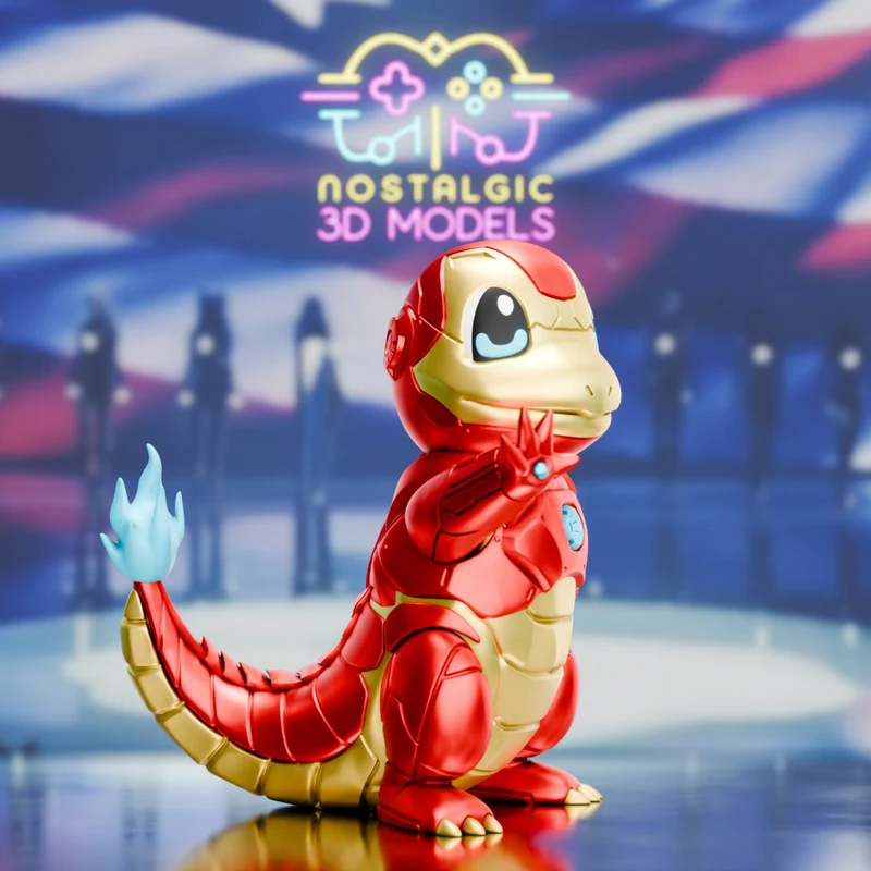 Nostalgic3DModels- Charmander Ironman – STL 3D Print Model | AssetsFree.com Nostalgic3DModels Charmander Ironman