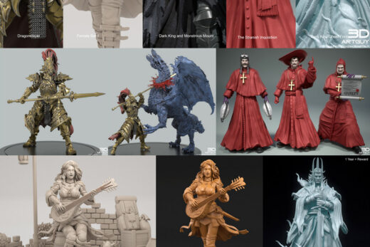 Fantasy Pack - (Dark King and The Nameless Wraiths, Monstrous Mount, Spanish Inquisition, The Dragonslayer, Female Bard, The Dark King)