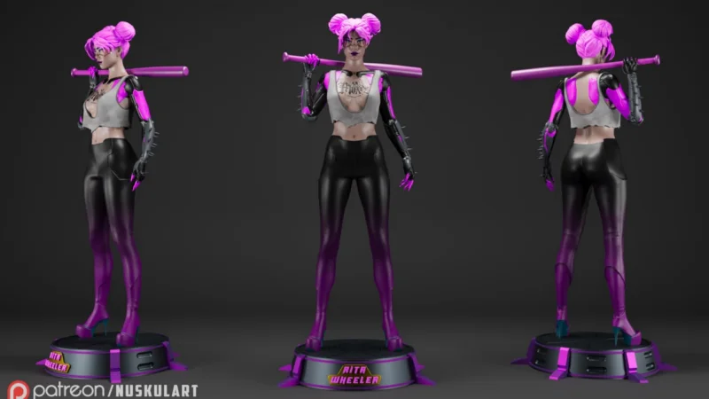 Nuskul Art – Rita Wheeler King Size – STL 3D Print Model | AssetsFree.com Nuskul Art Rita Wheeler King Size