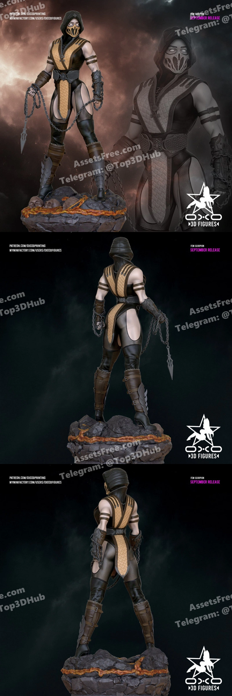 Oxo3d figures fem scorpion 180mm